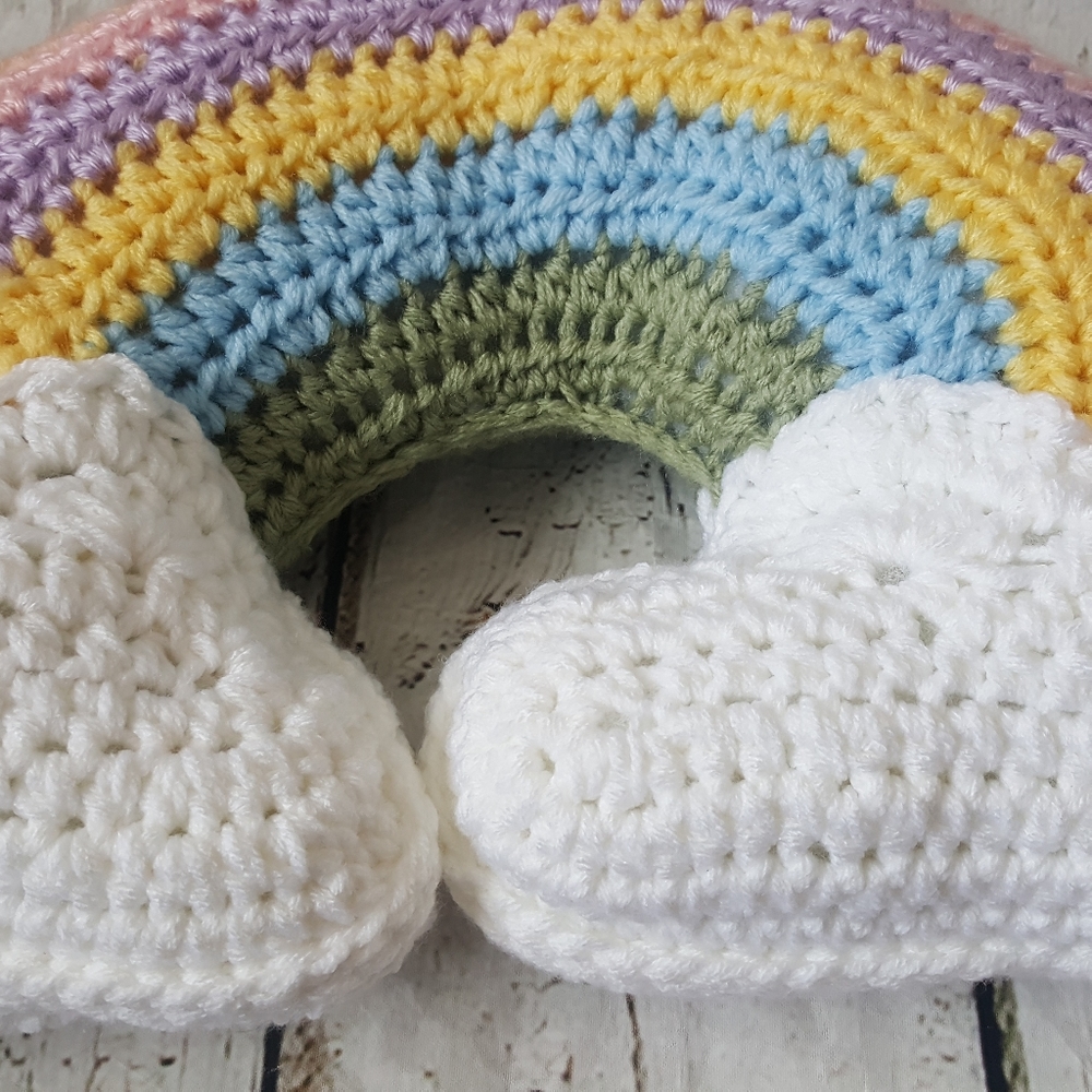Crochet Rainbow Throw Pillow/Nursery decor - Picture 13 of 16